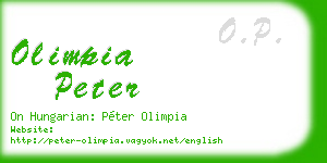 olimpia peter business card