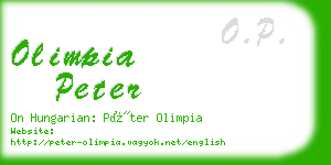 olimpia peter business card